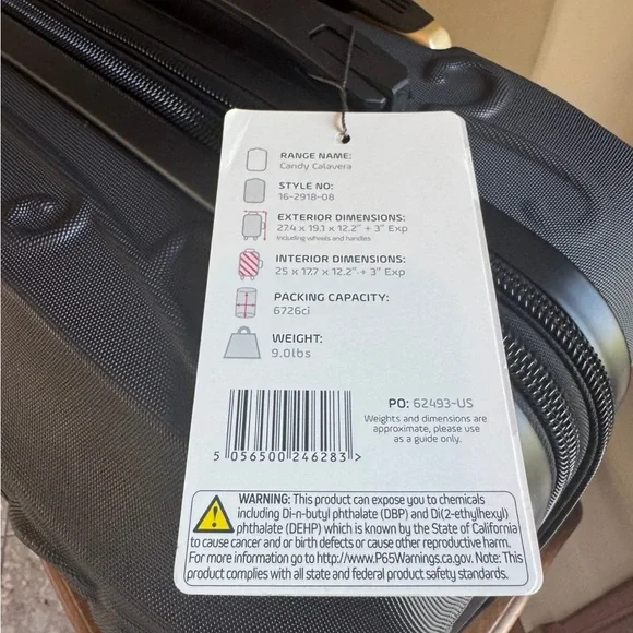 IT IMPAKT LUGGAGE “BLACK SKULL” 28” LARGE HARDSIDE ROLLER LUGGAGE NWT - Picture 4 of 10